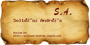Soltész András névjegykártya